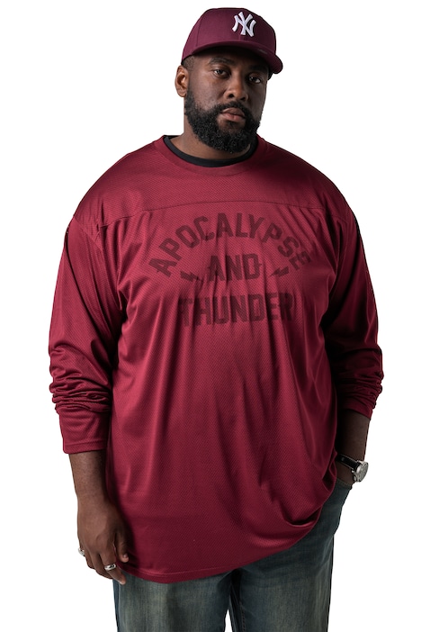 dres, dlouhé rukávy, síťovaný žerzej, potisk, do vel. 8XL