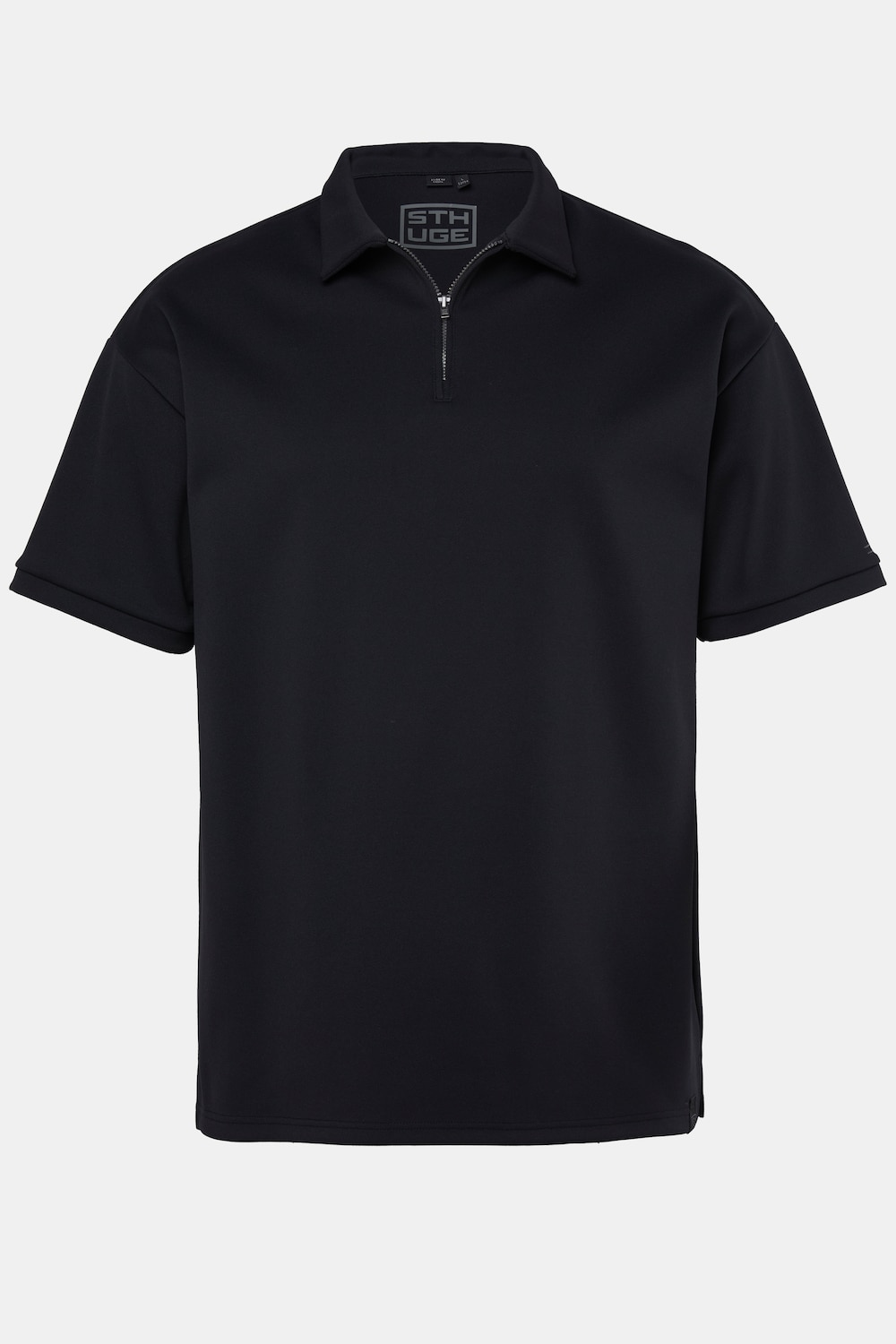 Polo, oversize, manches courtes, col avec zip, jusqu'au 8 XL