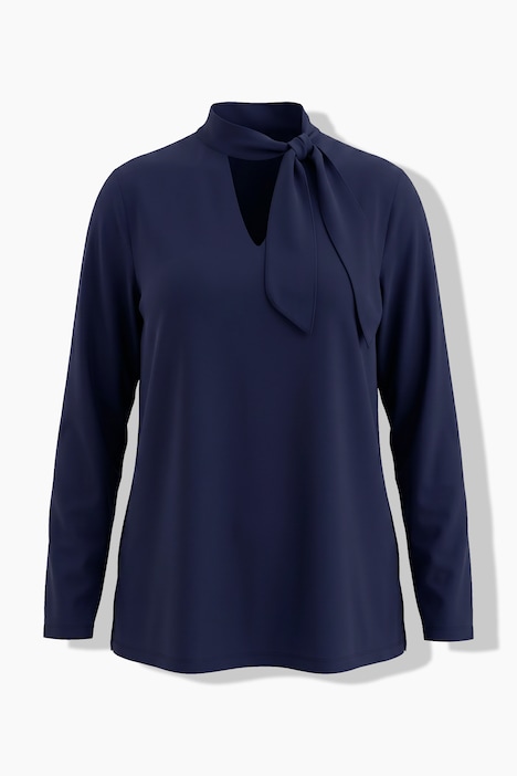 Shirt, abnehmbare Schluppe, Kelchkragen, 3/4-Arm
