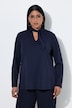 Shirt, abnehmbare Schluppe, Kelchkragen, 3/4-Arm