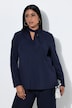 Shirt, abnehmbare Schluppe, Kelchkragen, 3/4-Arm