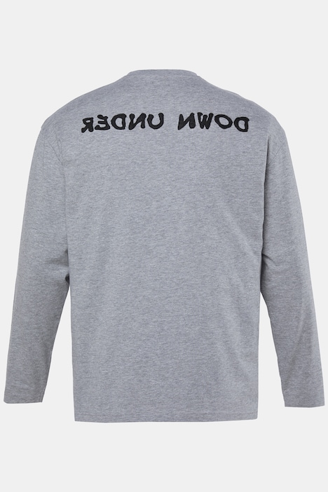 Langarmshirt, Badges, oversized, bis 8 XL