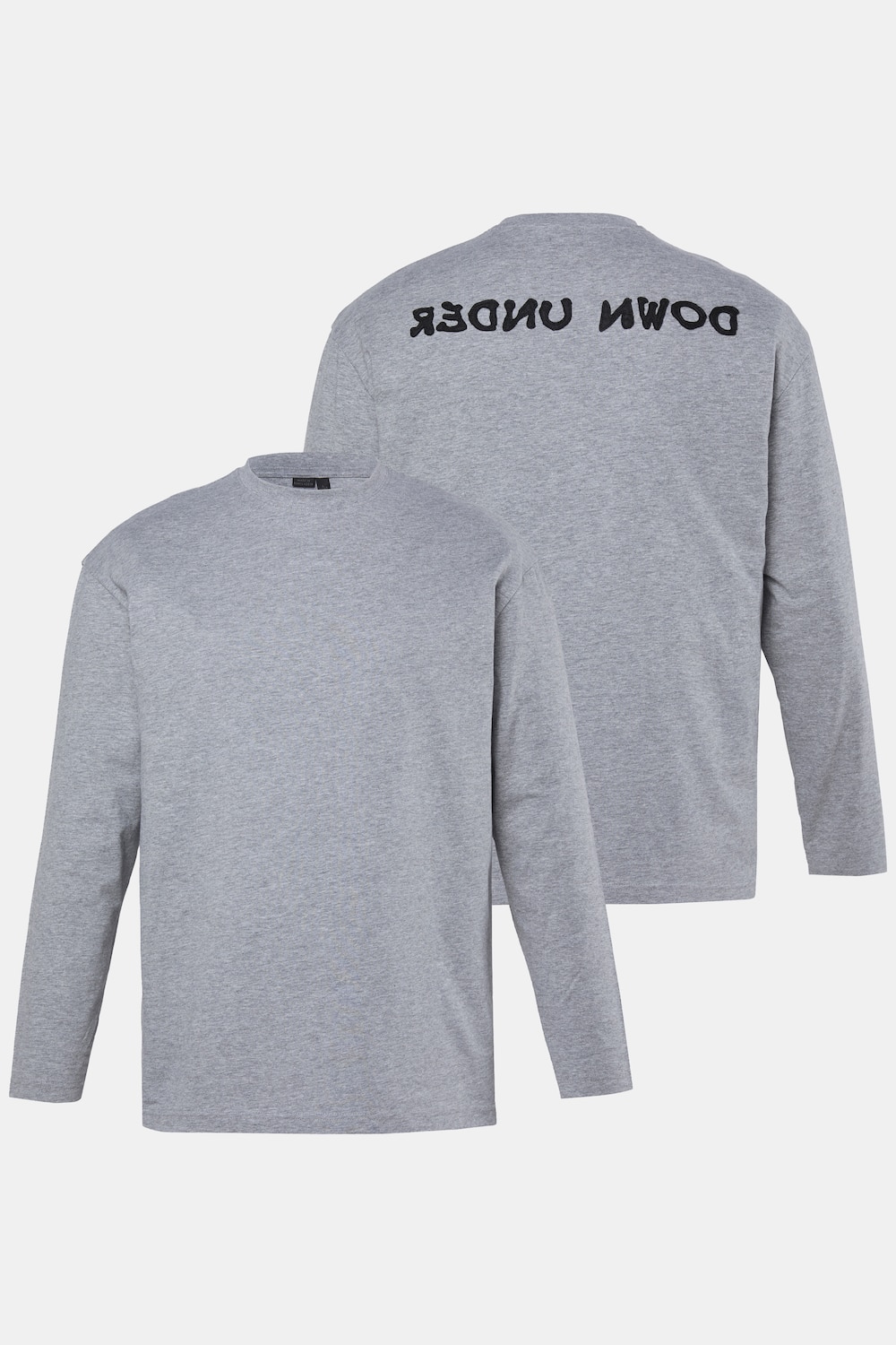 Shirt met lange mouwen, badges, oversized, tot 8XL