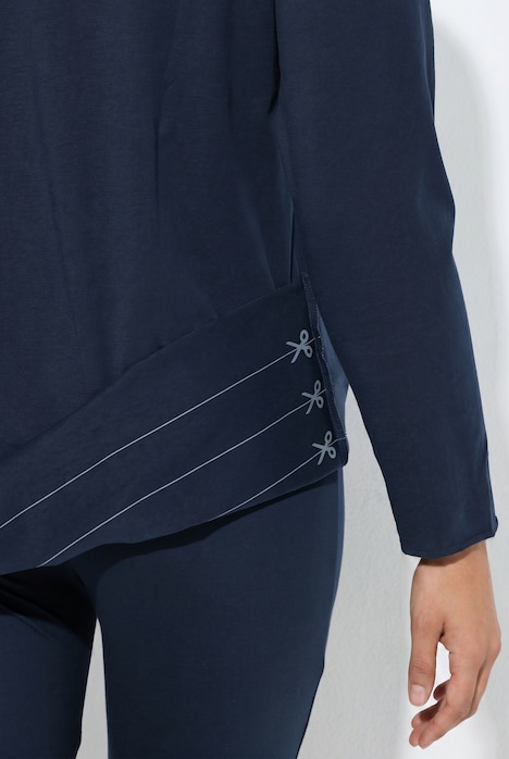 Shirt, Cut it your way, V-Ausschnitt, Langarm, Biobaumwolle