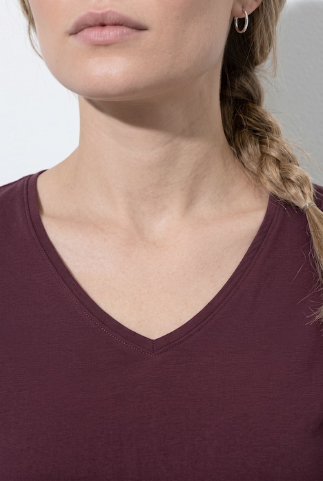 Shirt, Cut it your way, V-Ausschnitt, Langarm, Biobaumwolle