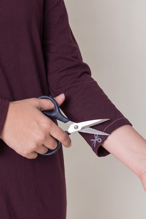 Shirt, Cut it your way, V-Ausschnitt, Langarm, Biobaumwolle