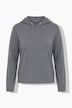 Strick-Hoodie, Boxy Fit, Kapuze, Langarm, Biobaumwolle