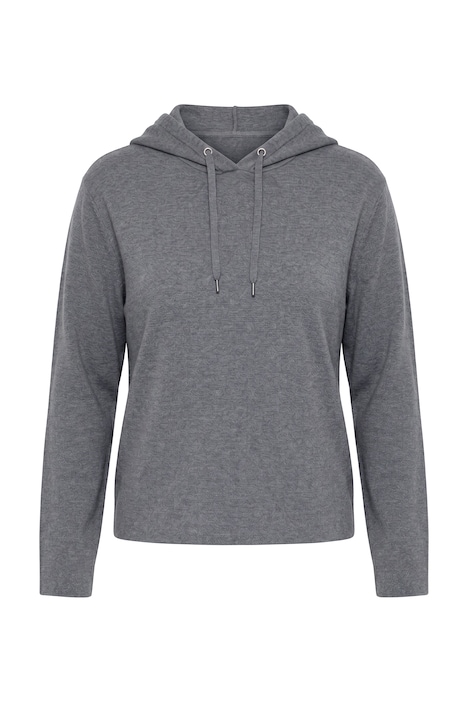 Strick-Hoodie, Boxy Fit, Kapuze, Langarm, Biobaumwolle