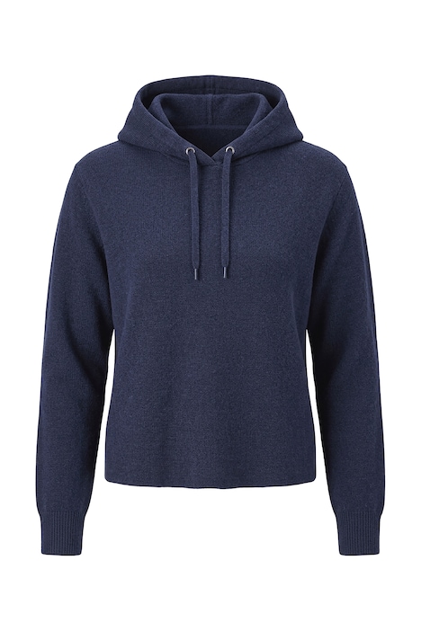 Strick-Hoodie, Boxy Fit, Kapuze, Langarm, Biobaumwolle