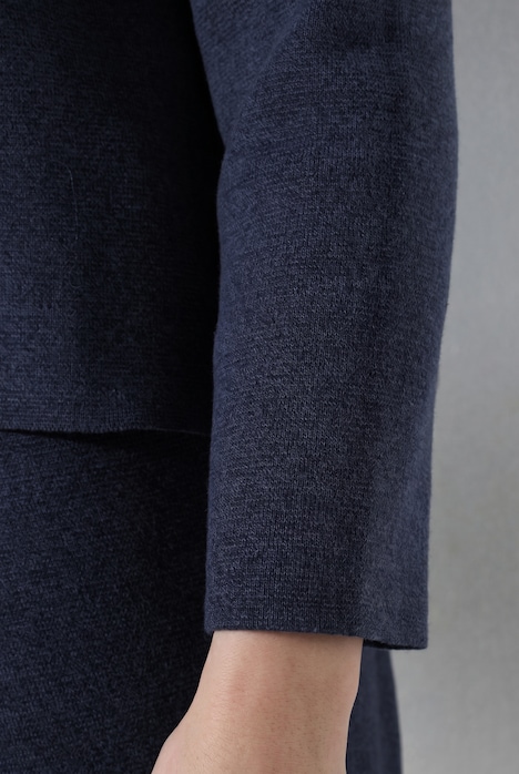 Strick-Hoodie, Boxy Fit, Kapuze, Langarm, Biobaumwolle