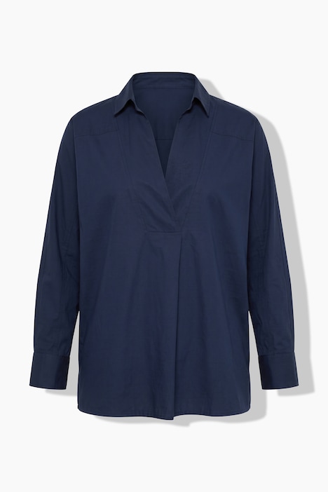 Hemdbluse, Hemdragen, Fledermausarm, Biobaumwolle