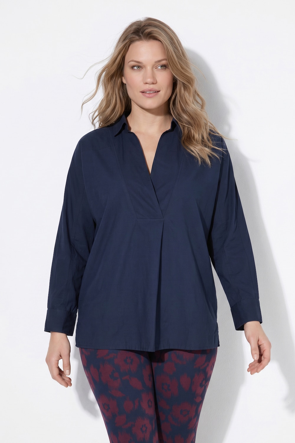Hemdbluse, Hemdragen, Fledermausarm, Biobaumwolle