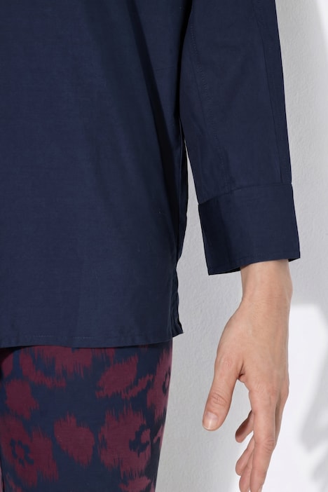 Hemdbluse, Hemdragen, Fledermausarm, Biobaumwolle
