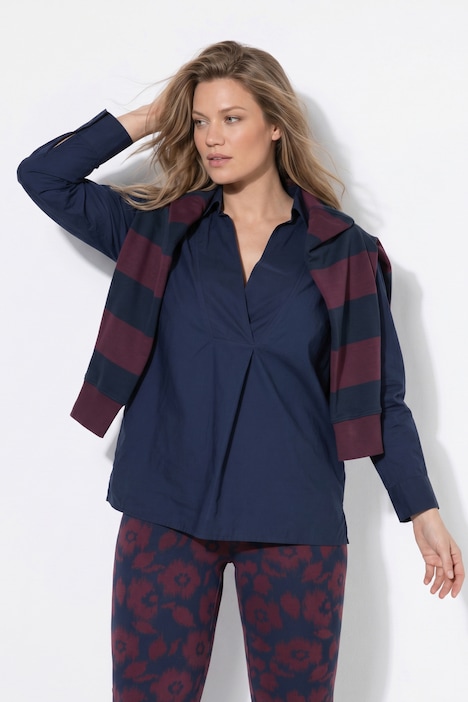 Hemdbluse, Hemdragen, Fledermausarm, Biobaumwolle