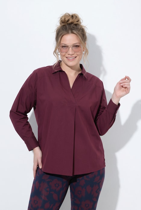Hemdbluse, Hemdragen, Fledermausarm, Biobaumwolle