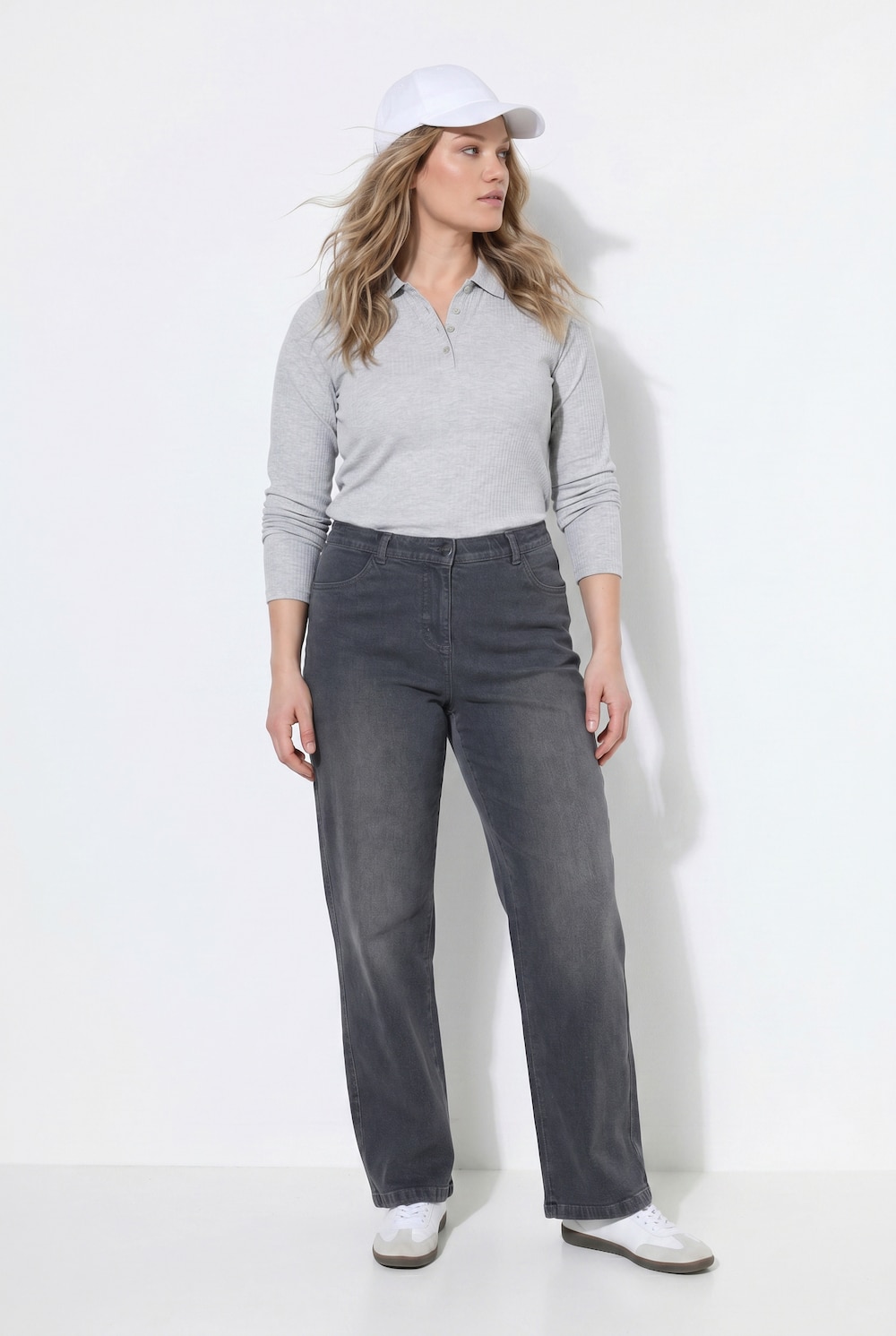 Jeans Mary, weites Bein, Stretch, Komfortbund