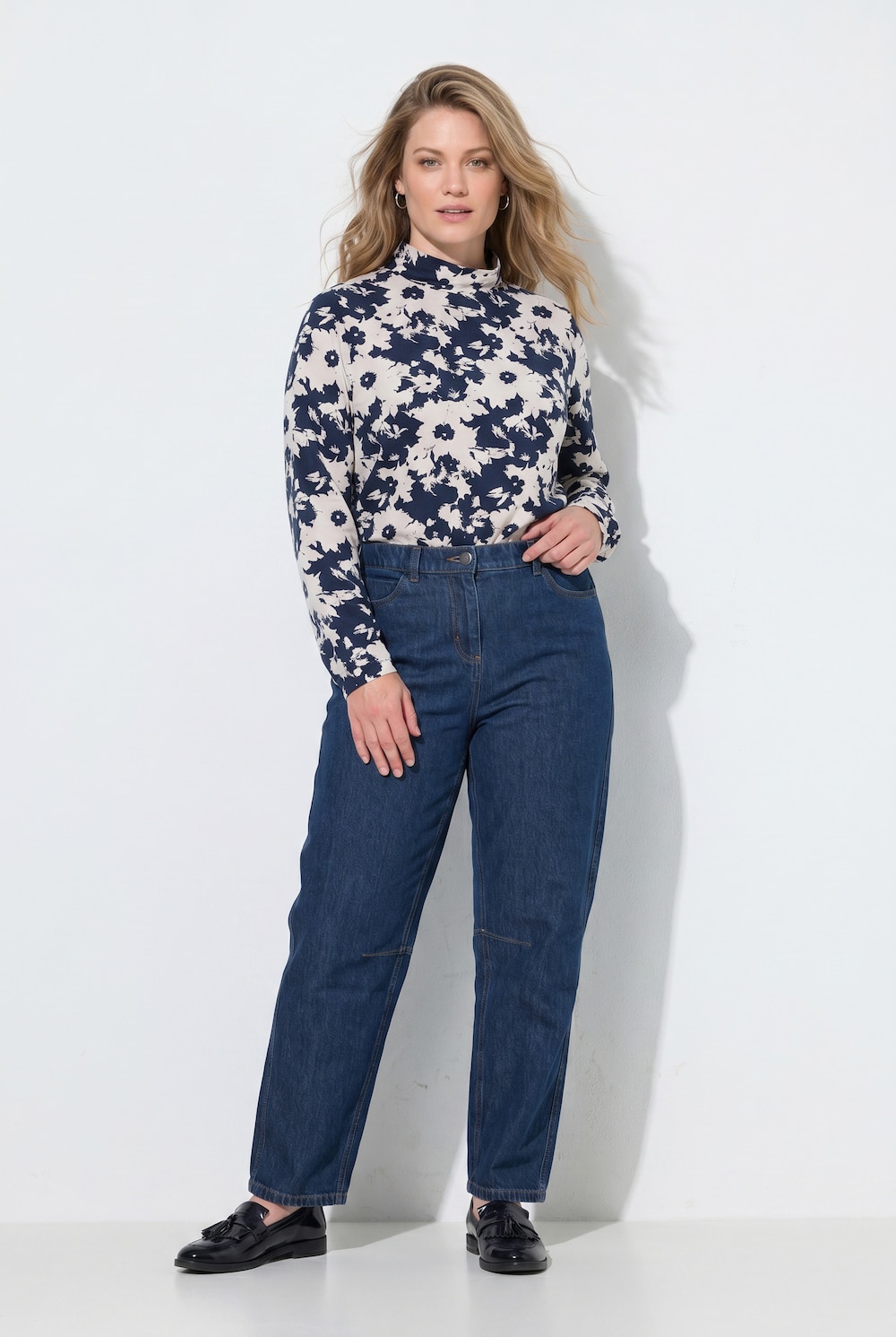 Barrel-Jeans, Komfortbund, Biobaumwolle