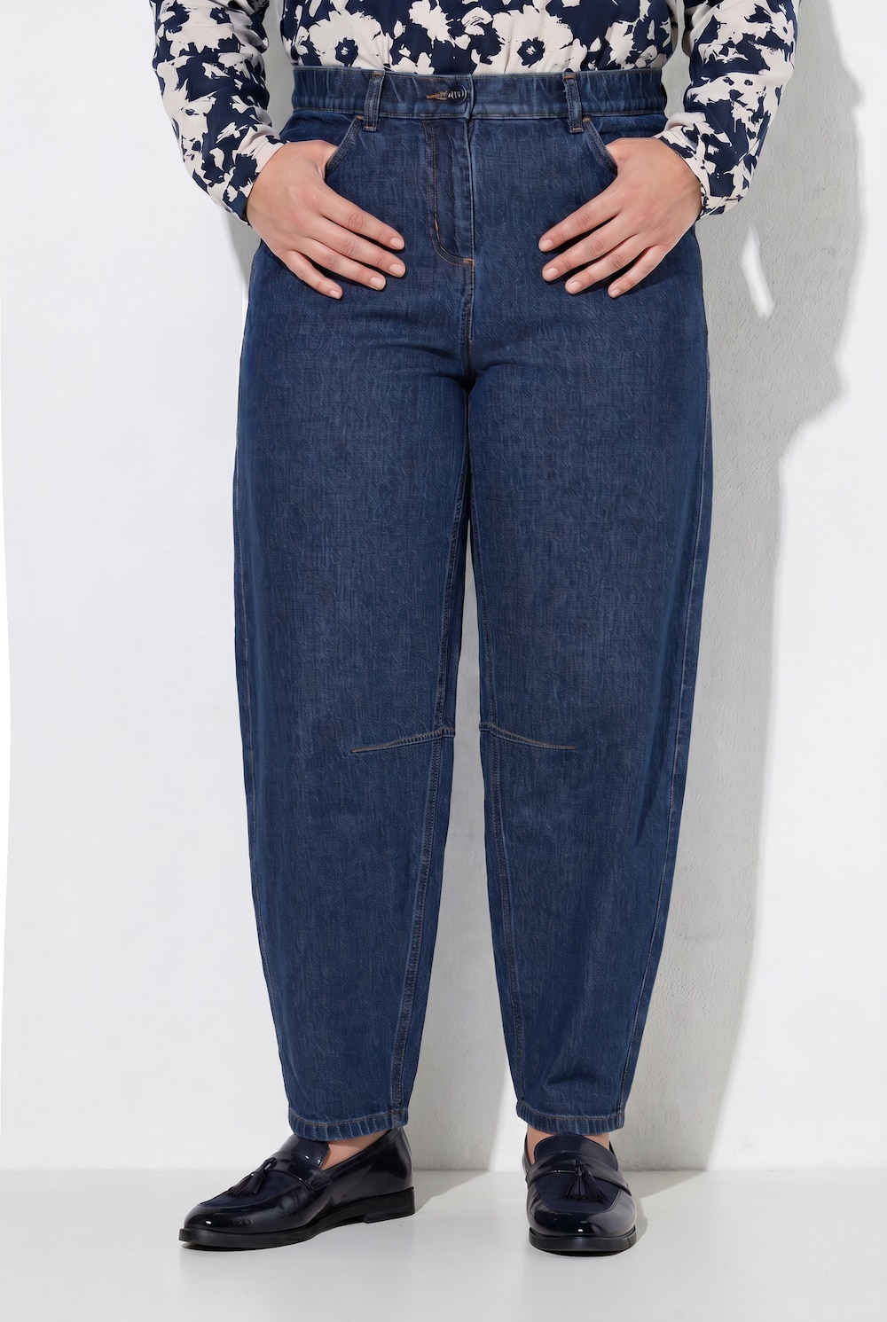 Barrel-Jeans, Komfortbund, Biobaumwolle