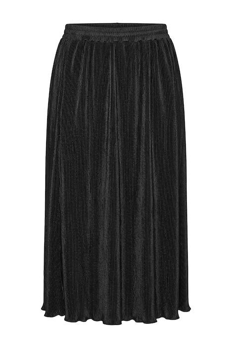 Pleated skirt, A-line, midi length, elastic waistband