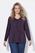 Shirt, Blüten, A-Linie, V-Ausschnitt, Langarm