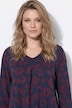 Shirt, Blüten, A-Linie, V-Ausschnitt, Langarm