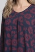 Shirt, Blüten, A-Linie, V-Ausschnitt, Langarm