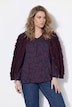 Shirt, Blüten, A-Linie, V-Ausschnitt, Langarm