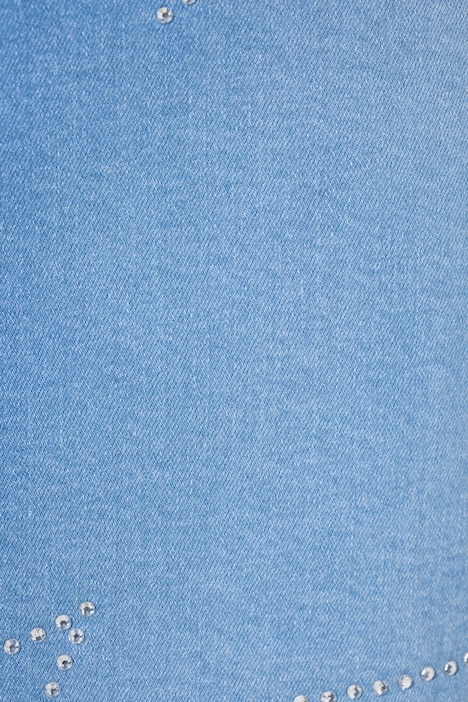 Jeansrock, Bleistift-Silhouette, Glitzersteinchen, 5-Pocket