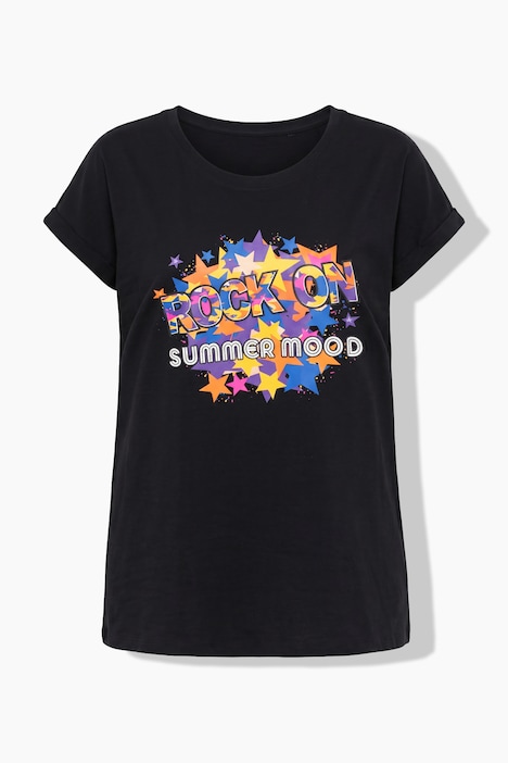 T-Shirt, Komfort Fit, Sternen-Motiv, Halbarm