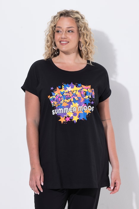 T-Shirt, Komfort Fit, Sternen-Motiv, Halbarm