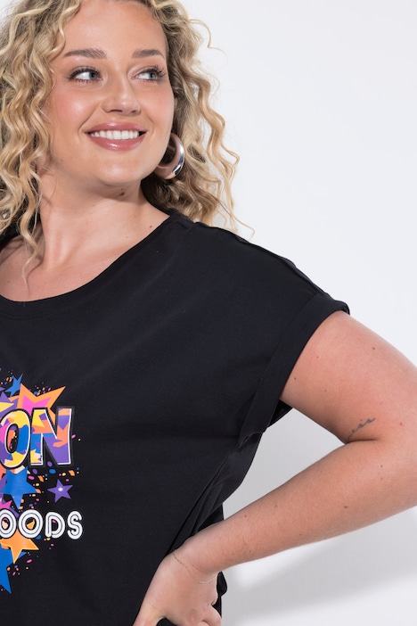 T-Shirt, Komfort Fit, Sternen-Motiv, Halbarm