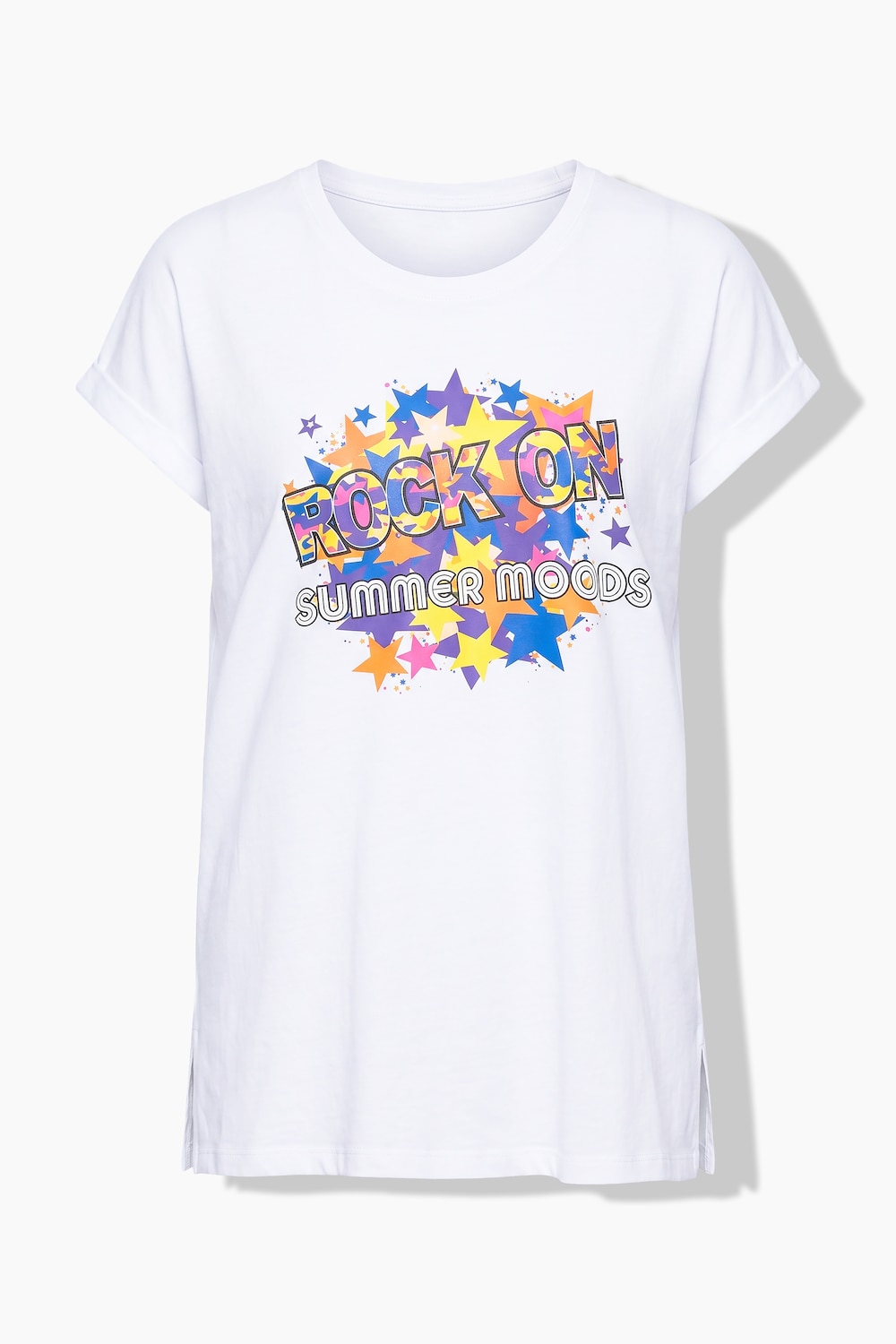 T-Shirt, Komfort Fit, Sternen-Motiv, Halbarm