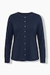 Shirt, Zier-Knopfleiste, Rundhals, Langarm, Biobaumwolle