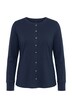 Shirt, Zier-Knopfleiste, Rundhals, Langarm, Biobaumwolle