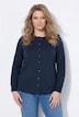 Shirt, Zier-Knopfleiste, Rundhals, Langarm, Biobaumwolle