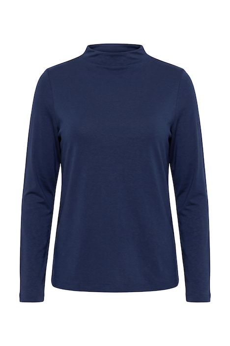 Shirt, Slim, Stehkragen, Langarm