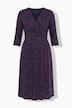 Jerseykleid, Wickeloptik, V-Ausschnitt, 3/4-Arm, Biobaumwolle