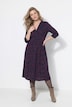 Jerseykleid, Wickeloptik, V-Ausschnitt, 3/4-Arm, Biobaumwolle