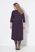Jerseykleid, Wickeloptik, V-Ausschnitt, 3/4-Arm, Biobaumwolle
