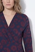 Jerseykleid, Wickeloptik, V-Ausschnitt, 3/4-Arm, Biobaumwolle