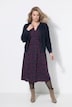 Jerseykleid, Wickeloptik, V-Ausschnitt, 3/4-Arm, Biobaumwolle