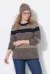 Pullover, Ringel, Rundhals, Langarm, Biobaumwolle