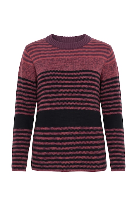 Pullover, Ringel, Rundhals, Langarm, Biobaumwolle