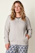 Blouson, kurze Passform, Strick, Collegekragen, Biobaumwolle