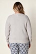 Blouson, kurze Passform, Strick, Collegekragen, Biobaumwolle