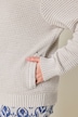 Blouson, kurze Passform, Strick, Collegekragen, Biobaumwolle