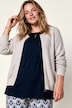 Blouson, kurze Passform, Strick, Collegekragen, Biobaumwolle
