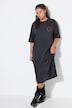 Midi-Jerseykleid, A-Linie, Applikation, Halbarm