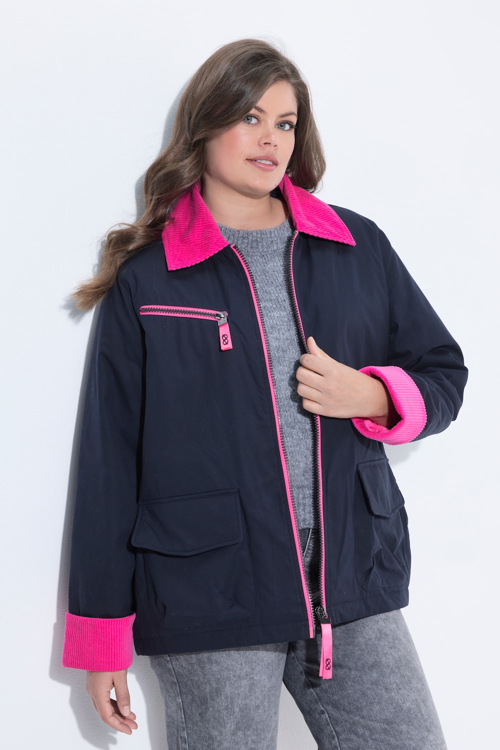 Cotton Jacke, Cord Kragen