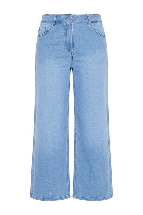 Denim culottes, wide leg, 5 pockets